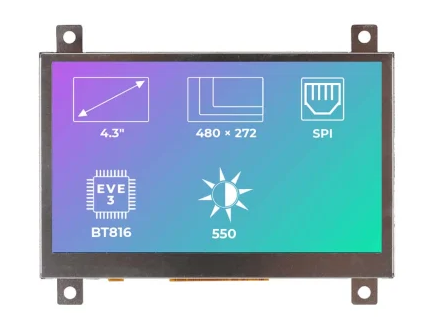 Riverdi Riverdi TFT LCD Colour Display / Touch Screen, 4.3in, 1280 x